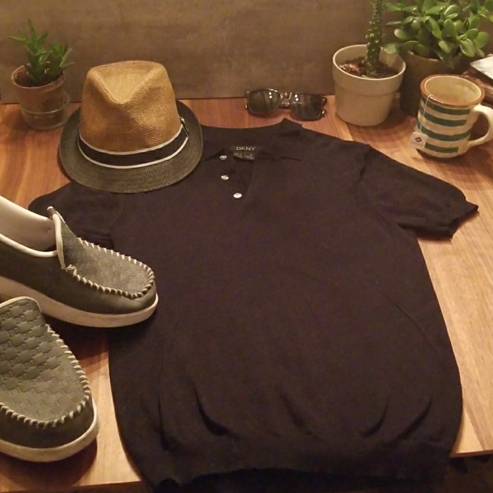 Mens Button-up Collared Tee - Picture 2 of 4